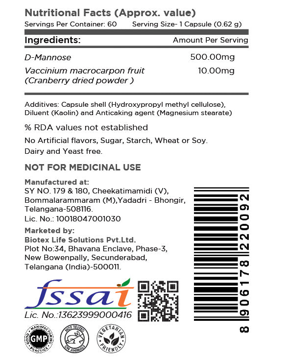 Cranberry & D Mannose Capsules