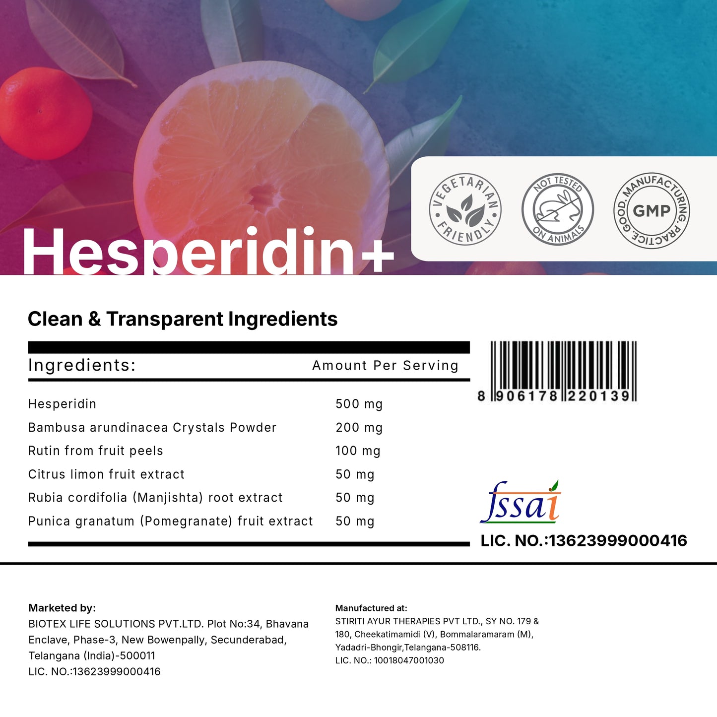 Hesperidin + Tablets