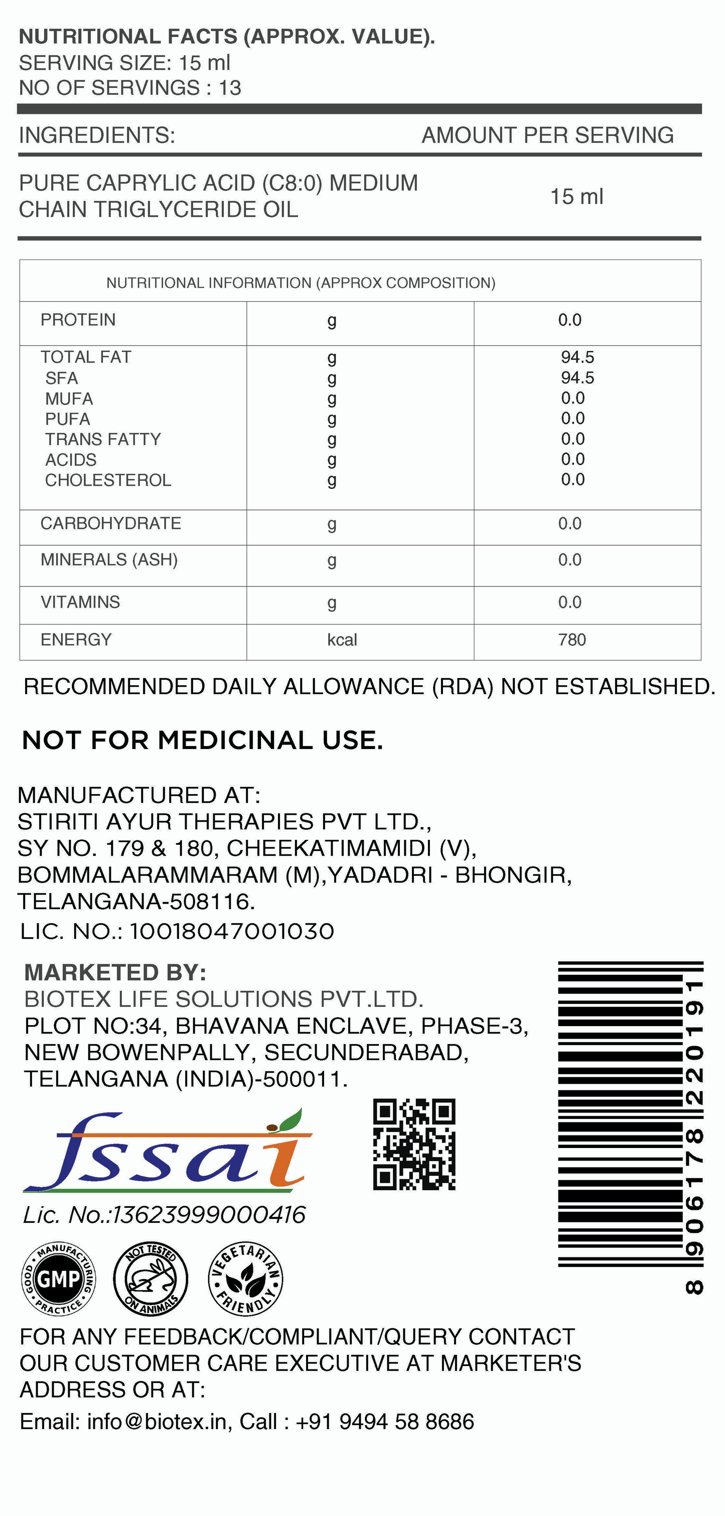 MCT Oil - 200ml